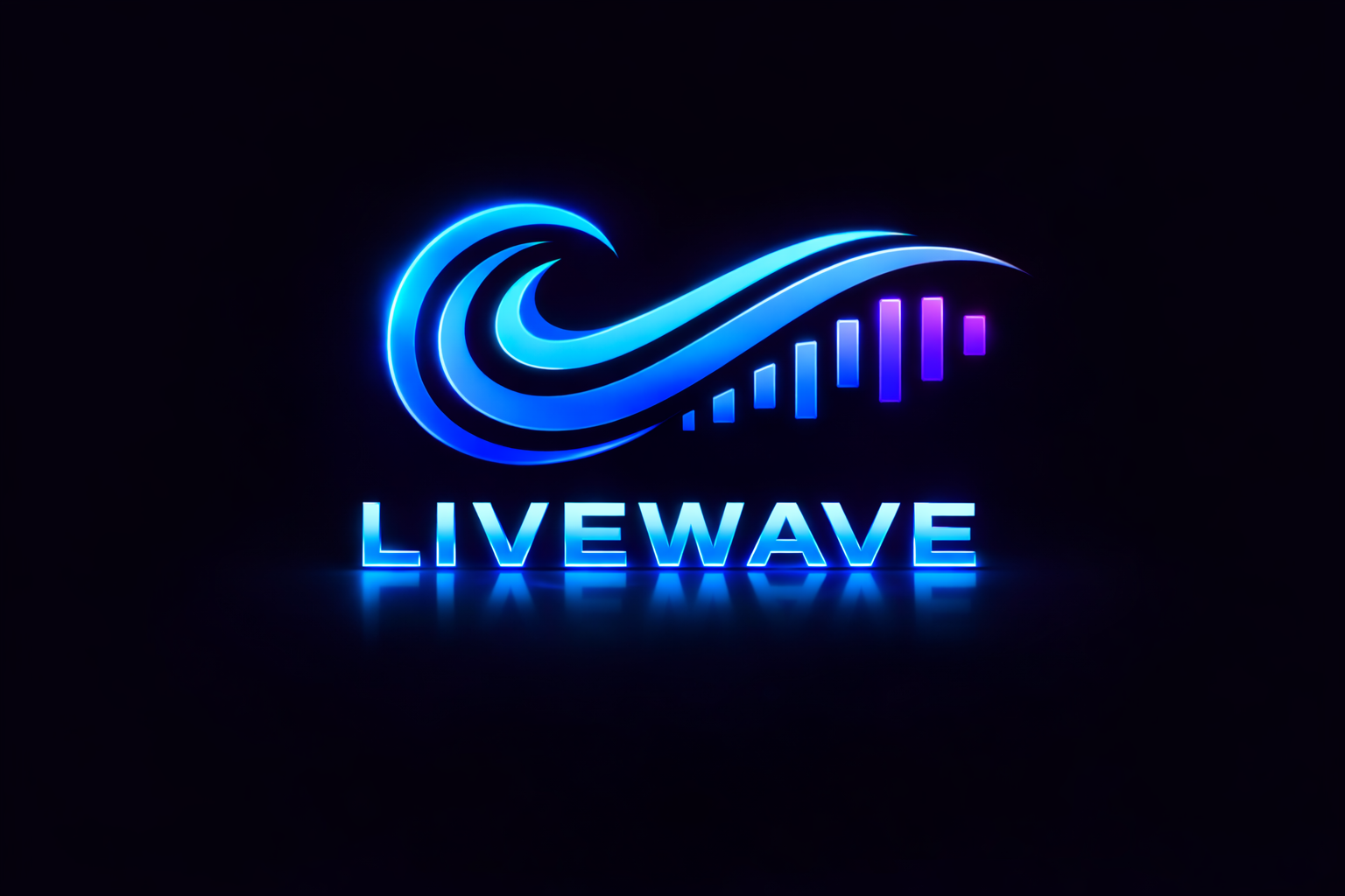 LiveWave glowing logo